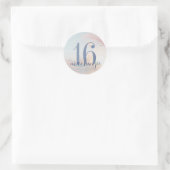 Sweet 16th Beach Birthday Party Favor Ronde Sticker (Tas)