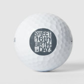 Sweet 16th Birth Day Golfballen (Voorkant)