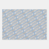 Sweet 16th Birthday Blue Flower Inpakpapier Vel (Voorkant 3)