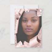 Sweet 16th Birthday Bridal Afstuderen Roos Foto Kaart (Achterkant)