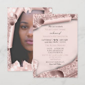 Sweet 16th Birthday Bridal Afstuderen Roos Foto Kaart (Voorkant / Achterkant)