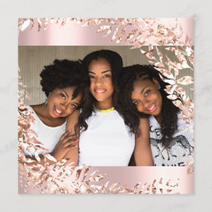 Sweet 16th Birthday Foto Floral Roos Pink Royal Kaart