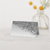 Sweet 16th Birthday Party Black Glitter Plaatskaartje (Achterkant)