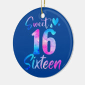 Sweet 16th Birthday Party Celebration Zestien Keramisch Ornament (Links)