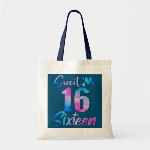 Sweet 16th Birthday Party Celebration Zestien Tote Bag