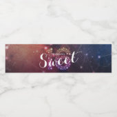 Sweet 16th Birthday Party Chic Star Constellations Waterfles Etiket (Enkel label)