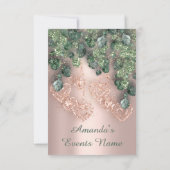 Sweet 16th Birthday Party Vrijgezellenfeest Mint Kaart (Achterkant)