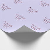 Sweet 16th birthday purple pastel mauve retro name cadeaupapier (Hoek)