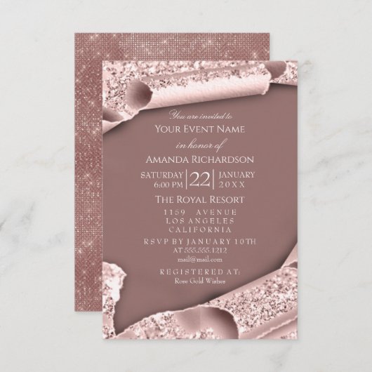 Sweet 16th Birthday Vrijgezellenfeest 3D Effect Ro Kaart (Voorkant / Achterkant)