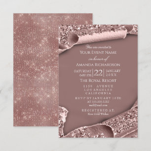 Sweet 16th Birthday Vrijgezellenfeest 3D Glitter R Kaart