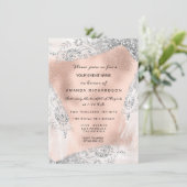 Sweet 16th Bridal Diamond Dress Grey Silver Roos Kaart (Staand voorkant)