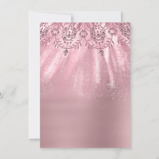 Sweet 16th Bridal Diamond Dress Roos Mauve Peony Kaart (Achterkant)