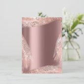 Sweet 16th Bridal Dress Roos Diamond Sparkly Kaart (Staand voorkant)