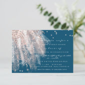 Sweet 16th Bridal Dress Roos Gold Blue Navy Kaart (Staand voorkant)