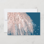 Sweet 16th Bridal Dress Roos Gold Blue Navy Kaart (Achterkant)