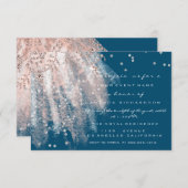 Sweet 16th Bridal Dress Roos Gold Blue Navy Kaart (Voorkant / Achterkant)