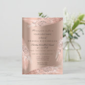 Sweet 16th Bridal Dress Roos Gold Wedding Kaart (Staand voorkant)