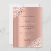 Sweet 16th Bridal Roos Peach Glitter Sparkly Kaart (Voorkant)