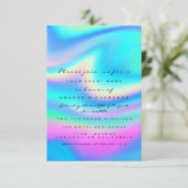 Sweet 16th Bridal Show Holograaf Unicorn Roze gezi Kaart (Staand voorkant)