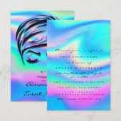 Sweet 16th Bridal Show Holograaf Unicorn Roze gezi Kaart (Voorkant / Achterkant)