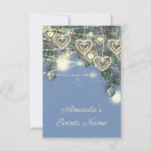 Sweet 16th Bride Rustic Wood Gold Blue Mint Hearts Kaart (Achterkant)