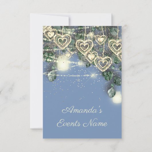 Sweet 16th Bride Rustic Wood Gold Blue Mint Hearts Kaart (Achterkant)