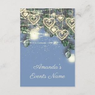 Sweet 16th Bride Rustic Wood Gold Blue Mint Hearts Kaart