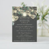 Sweet 16th Bride Rustic Wood Navy Mint Smoky Green Kaart (Staand voorkant)