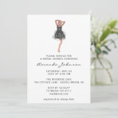 Sweet 16th Bruidsjurk Zwart Glitter Jurk Wit Kaart (Staand voorkant)