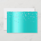 Sweet 16th Crown Princess Confetti Blue Mint Pink Kaart (Achterkant)
