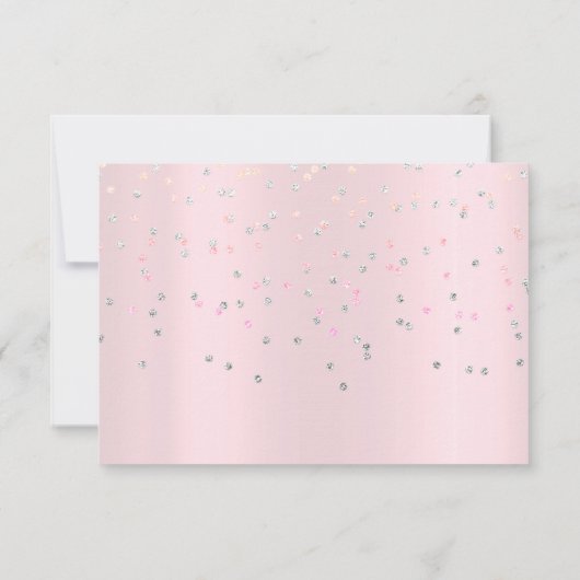 Sweet 16th Crown Princess Confetti Miss Pink Grey Kaart (Achterkant)