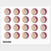 Sweet 16th Dank Je Goud Opslag Datum Strepen Ronde Sticker (Vel)