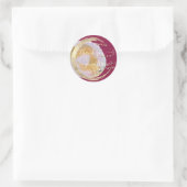 Sweet 16th Dank Je Goud Opslag Datum Strepen Ronde Sticker (Tas)