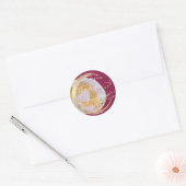 Sweet 16th Dank Je Goud Opslag Datum Strepen Ronde Sticker (Envelop)