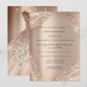 Sweet 16th Dress Spark Roos Gold Ombre Kaart (Voorkant / Achterkant)