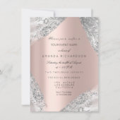 Sweet 16th Dress Spark Roos Silver Pink Diamond Kaart (Voorkant)