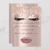 Sweet 16th Drips Glitter Bridal Makeup Roos Kaart (Voorkant / Achterkant)