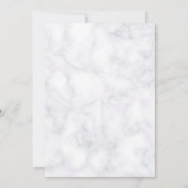 Sweet 16th Floral Marble Glitter Silver Kaart (Achterkant)