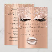 Sweet 16th Glitter Bridal Makeup Roos Cooper Drips Kaart (Voorkant / Achterkant)