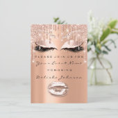 Sweet 16th Glitter Bridal Makeup Roos Cooper Drips Kaart (Staand voorkant)