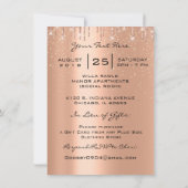 Sweet 16th Glitter Bridal Makeup Roos Cooper Drips Kaart (Achterkant)