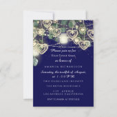 Sweet 16th Green BRIDAL Rustic Gold Blue marine Kaart (Voorkant)