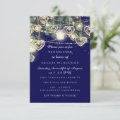 Sweet 16th Green BRIDAL Rustic Gold Blue marine Kaart (Staand voorkant)