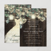 Sweet 16th Green BRIDAL Rustic Gold Confetti Kaart (Voorkant / Achterkant)