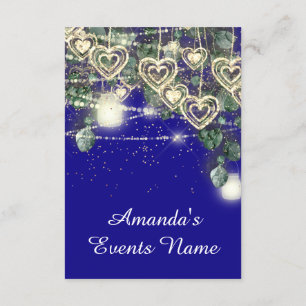 Sweet 16th Green BRIDAL Rustic Gold Royal Blue Kaart