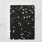 Sweet 16th Instant Download Black Gold Confetti Kaart (Achterkant)