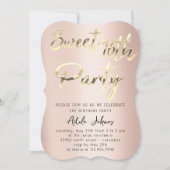 Sweet 16th Instant Download Roos Gold Kaart (Voorkant)