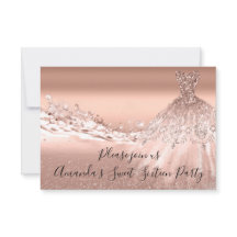 Sweet 16th Party Roos Gold Glitter Ocean Bridal