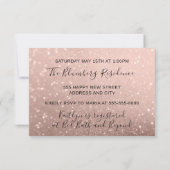 Sweet 16th Party Roos Gold Glitter Ocean Bridal Kaart (Achterkant)