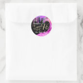 Sweet 16th Party roze Waves Confetti Rainbow Ronde Sticker (Tas)